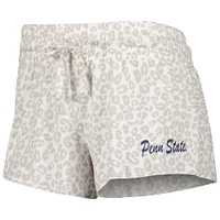 Women's Concepts Sport  Cream Penn State Nittany Lions Montana T-Shirt & Shorts Sleep Set