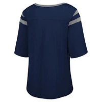 T-shirt à manches longues pour femme G-III 4Her by Carl Banks Navy Penn State Nittany Lions Plus Linebacker