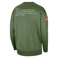 Women's Nike Olive Penn State Nittany Lions Military Collection All-Time Performance Crew Pullover Sweatshirt