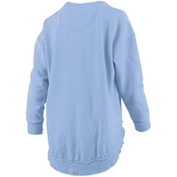 Women's Pressbox Light Blue Penn State Nittany Lions Poncho Fleece Pullover Sweatshirt