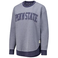 Women's Pressbox Navy Penn State Nittany Lions Ponchoville Pullover Sweatshirt