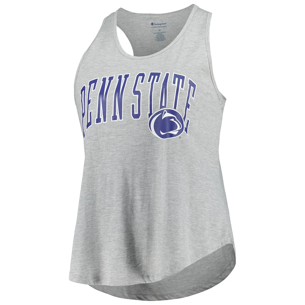 Profil pour femme Gris chiné Penn State Nittany Lions Arch Logo Débardeur dos nageur à encolure dégagée