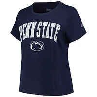 Women's Profile Navy Penn State Nittany Lions Plus Arch Over Logo Scoop Neck T-Shirt