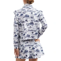 Haut Grayson pour femme de la collection Tailgate des Nittany Lions Penn State blanc/bleu marine