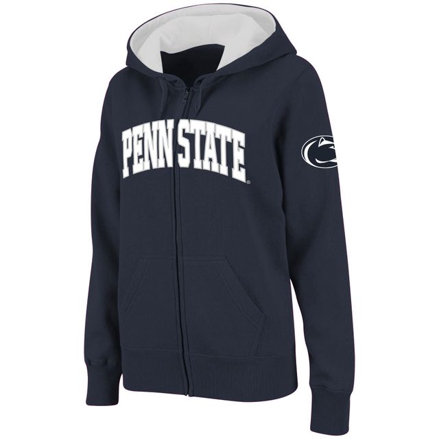 Sweat à capuche entièrement zippé Stadium Athletic Navy Penn State Nittany Lions pour femme