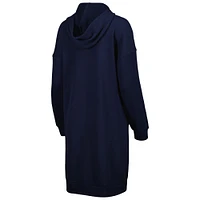 Women's Touch Navy Penn State Nittany Lions Quick Pass Lace-Up V-Neck Hoodie Dress