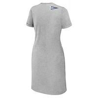 Women's WEAR by Erin Andrews Heather Gray Penn State Nittany Lions Knotted T-Shirt Dress