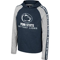 Youth Colosseum Navy Penn State Nittany Lions Ned Raglan Long Sleeve Hooded T-Shirt