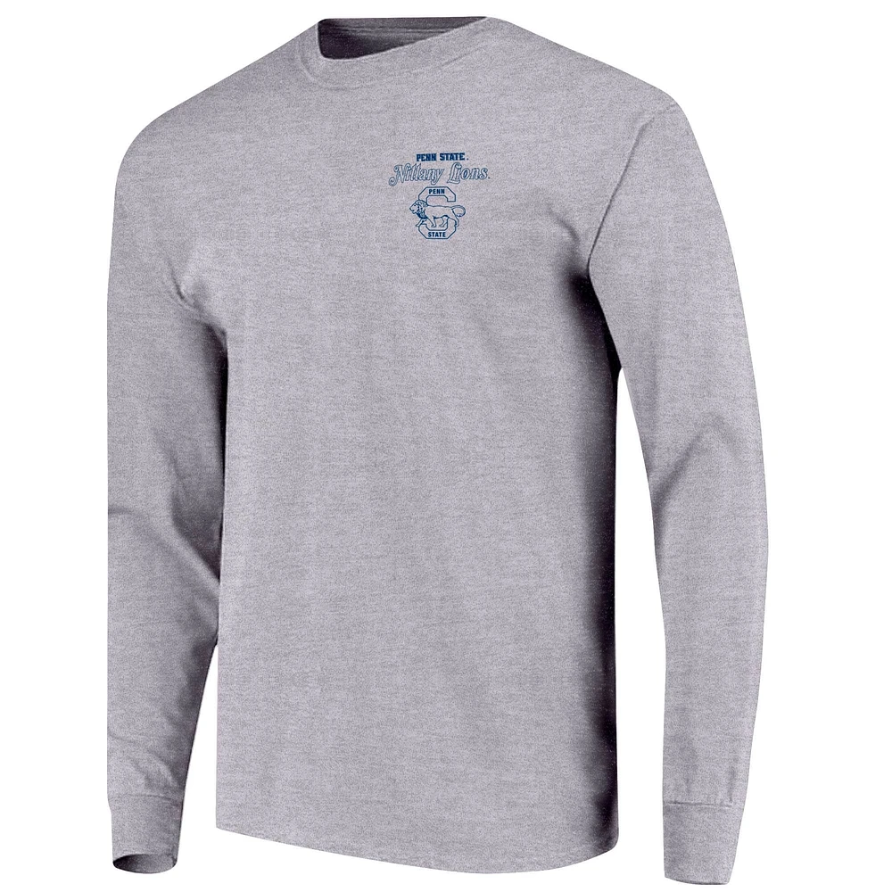 Youth Gray Penn State Nittany Lions Retro Script Long Sleeve T-Shirt