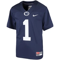 Youth Nike #1 Navy Penn State Nittany Lions Team Replica Football Jersey