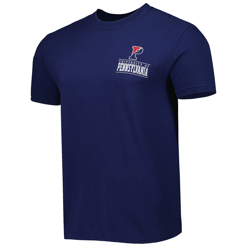 Men's Navy Pennsylvania Quakers Logo Campus Icon T-Shirt