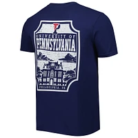Men's Navy Pennsylvania Quakers Logo Campus Icon T-Shirt