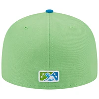 Casquette ajustée New Era Pensacola Blue Wahoos Mullets 59FIFTY pour homme