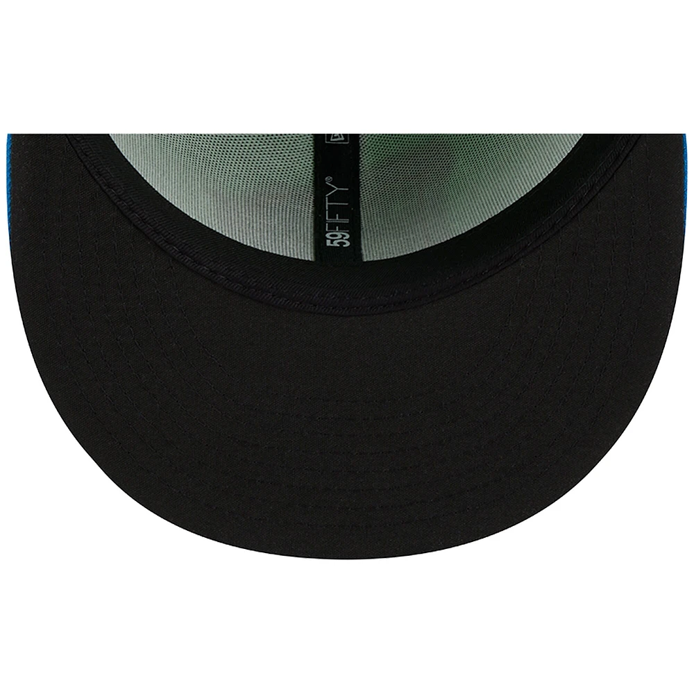Casquette ajustée New Era Pensacola Blue Wahoos Mullets 59FIFTY pour homme