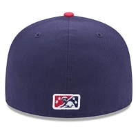 Men's New Era Navy Pensacola Blue Wahoos Authentic Collection Alternate Logo 59FIFTY Fitted Hat