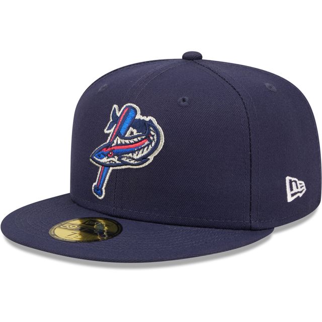 Casquette ajustée 59FIFTY Team Game Authentic Collection Wahoos bleu marine Pensacola pour homme New Era