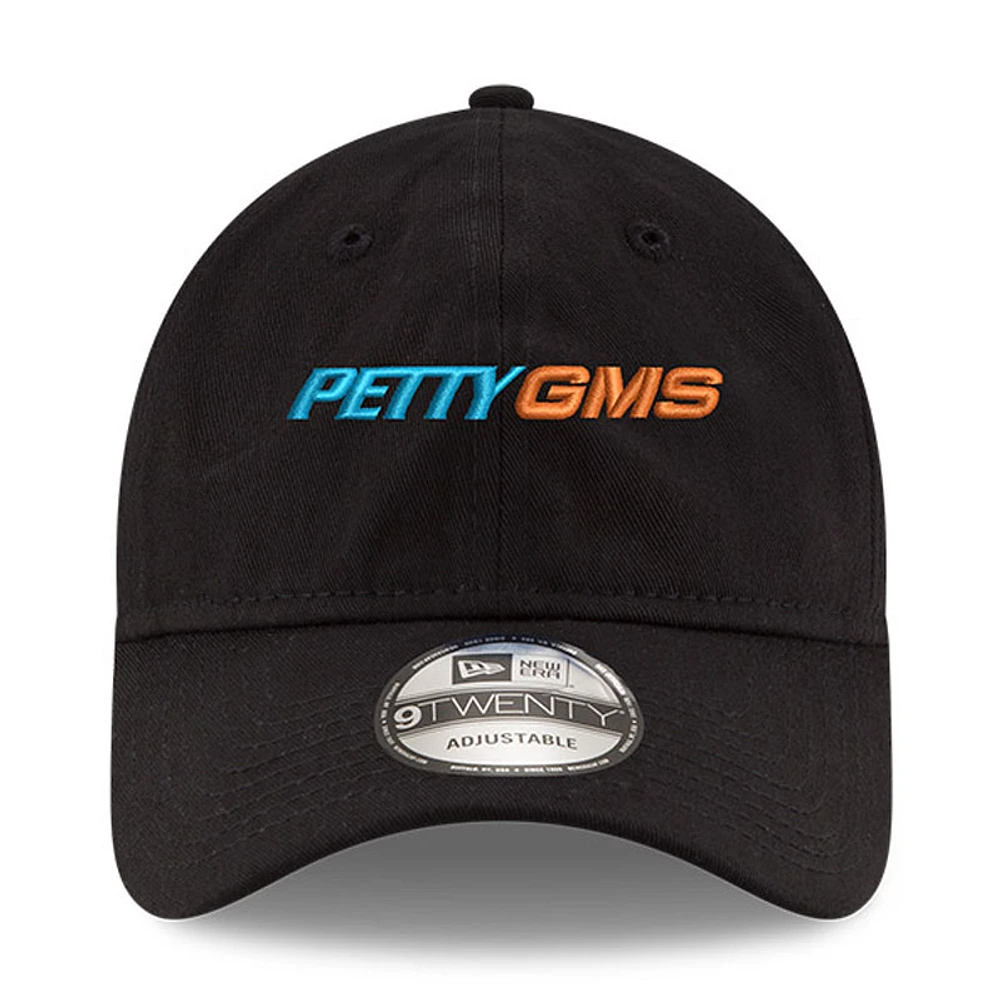 Men's New Era Black Petty GMS Motorsports Enzyme Washed 9TWENTY Adjustable Hat