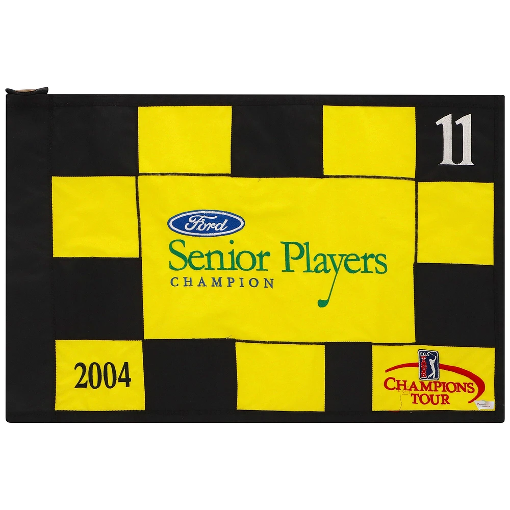 PGA TOUR Event-Used #11 Yellow/Black Pin Flag from the SENIOR PLAYERS Championship on July 8-11 2004