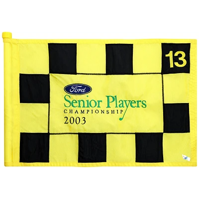 PGA TOUR Event-Used #13 Yellow Pin Flag from SENIOR PLAYERS Championship on July 10th to 13th 2003