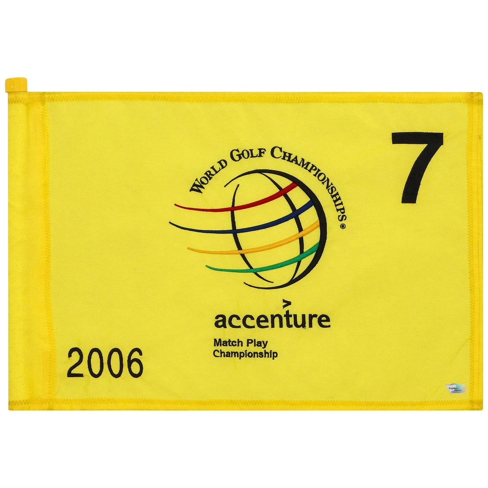 PGA TOUR Event-Used #7 Yellow Pin Flag from The Accenture Match Play Championship on February 23rd to 26th 2006