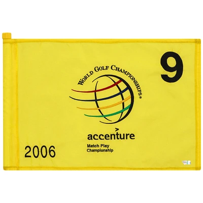 PGA TOUR Event-Used #9 Yellow Pin Flag from The Accenture Match Play Championship on February 23rd to 26th 2006