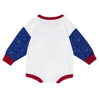 Body à manches longues oversize blanc pour bébé Mitchell & Ness Philadelphia 76ers Hardwood Classics Posterboard