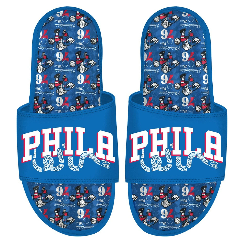 ISlide Philadelphia 76ers Team Pattern Gel Slide Sandals