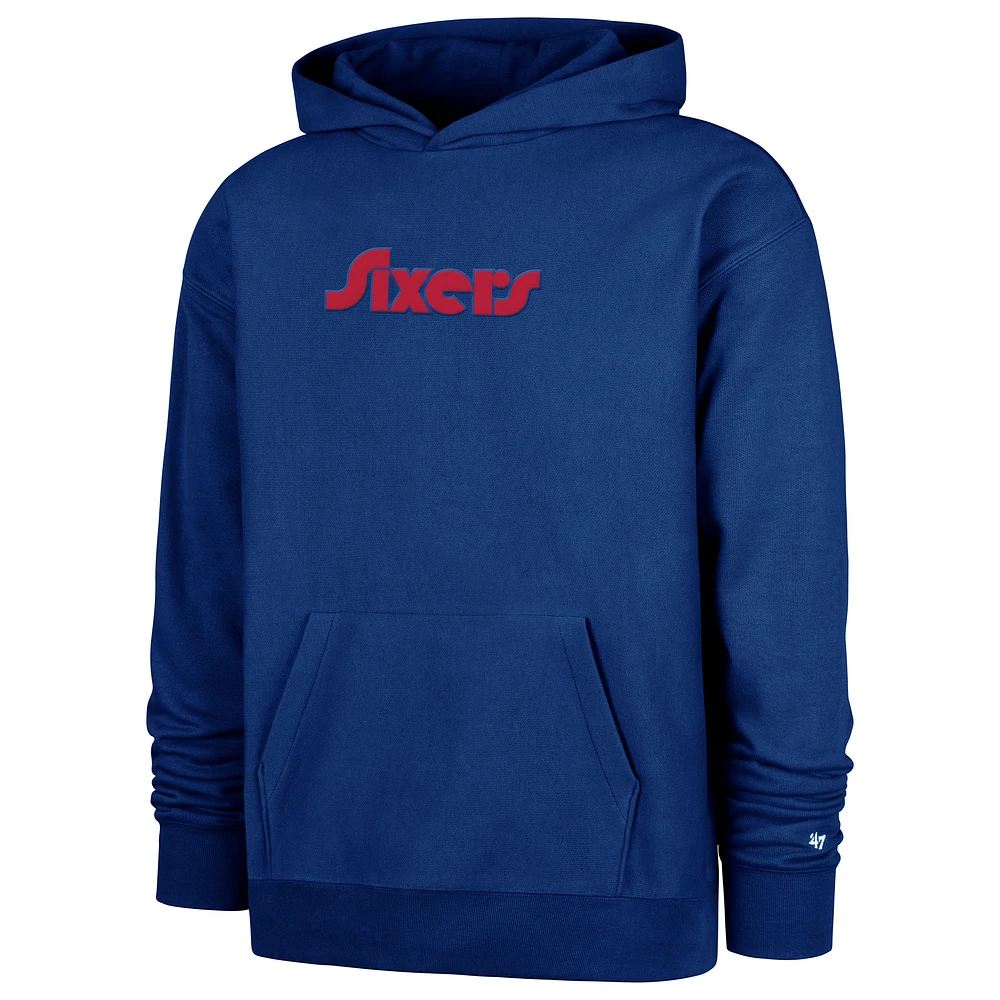Sweat à capuche double crossover Foundation '47 Royal Philadelphia 76ers 2024/25 City Edition pour homme
