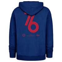 Sweat à capuche double crossover Foundation '47 Royal Philadelphia 76ers 2024/25 City Edition pour homme