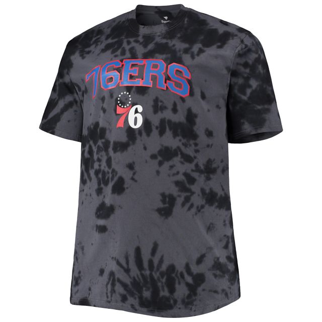 T-shirt de performance ton sur des Philadelphia 76ers Big & Tall pour homme noir