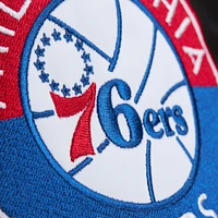 Men's Black Philadelphia 76ers Hardwood Classics Blackout Collection Satin Full-Zip Jacket