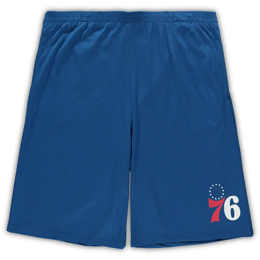 Men's Concepts Sport Red/Royal Philadelphia 76ers Big & Tall T-Shirt Shorts Sleep Set
