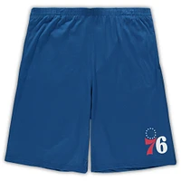 Men's Concepts Sport Red/Royal Philadelphia 76ers Big & Tall T-Shirt Shorts Sleep Set