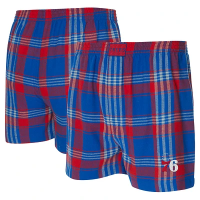 Boxer en flanelle pour homme Concepts Sport Royal Philadelphia 76ers Region