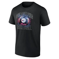 Men's Fanatics Black Philadelphia 76ers Match Up T-Shirt