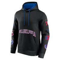 Men's Fanatics Black Philadelphia 76ers Wild Winner Pullover Hoodie