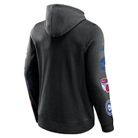 Men's Fanatics Black Philadelphia 76ers Wild Winner Pullover Hoodie
