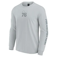 Men's Fanatics Gray Philadelphia 76ers Elements Strive Long Sleeve T-Shirt