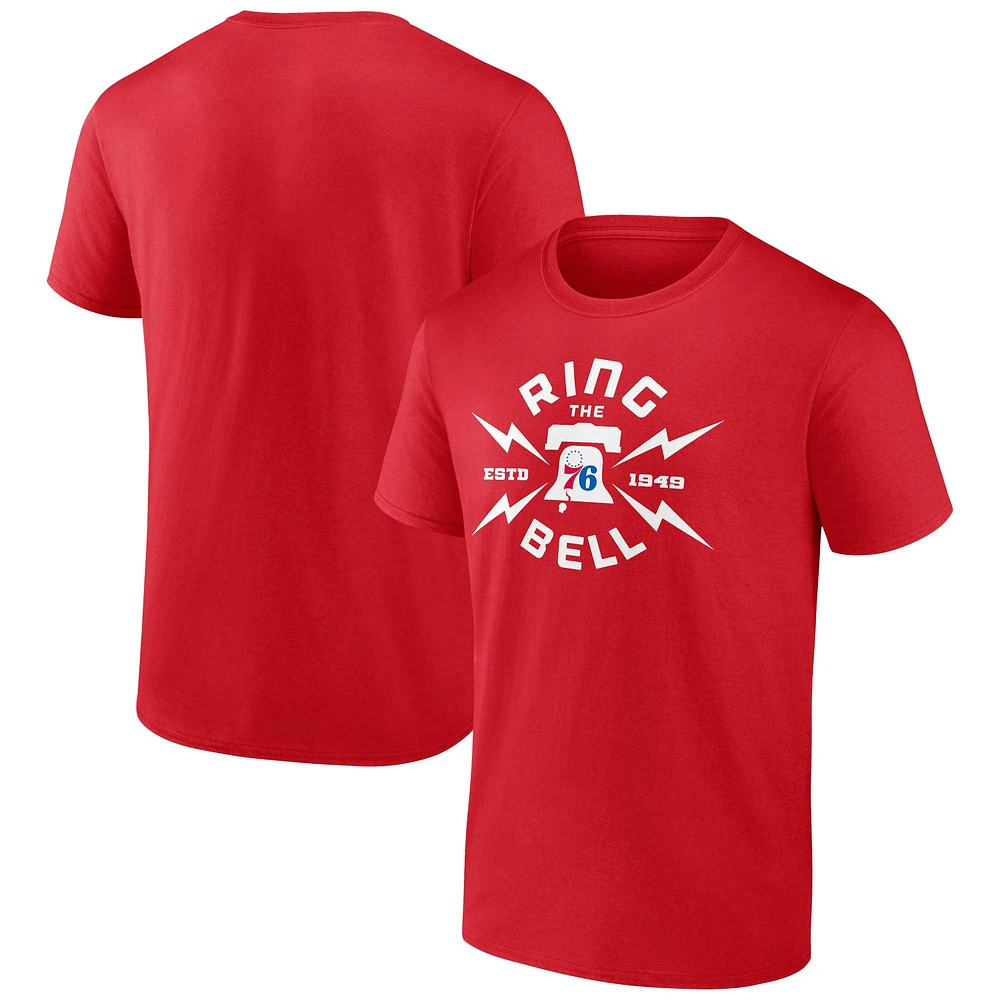 Men's Fanatics Red Philadelphia 76ers Hometown Originals Huddle T-Shirt