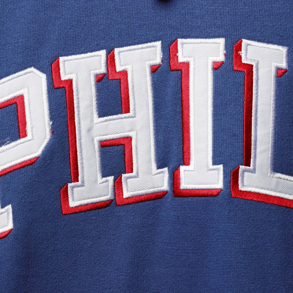 Fanatics Royal/Red Philadelphia 76ers Big & Tall Sweat à capuche double contraste pour hommes