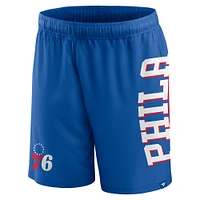Men's Fanatics Royal Philadelphia 76ers Post Up Mesh Shorts