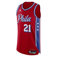 Men's Jordan Brand Joel Embiid Red Philadelphia 76ers Authentic Player Jersey - Statement Edition