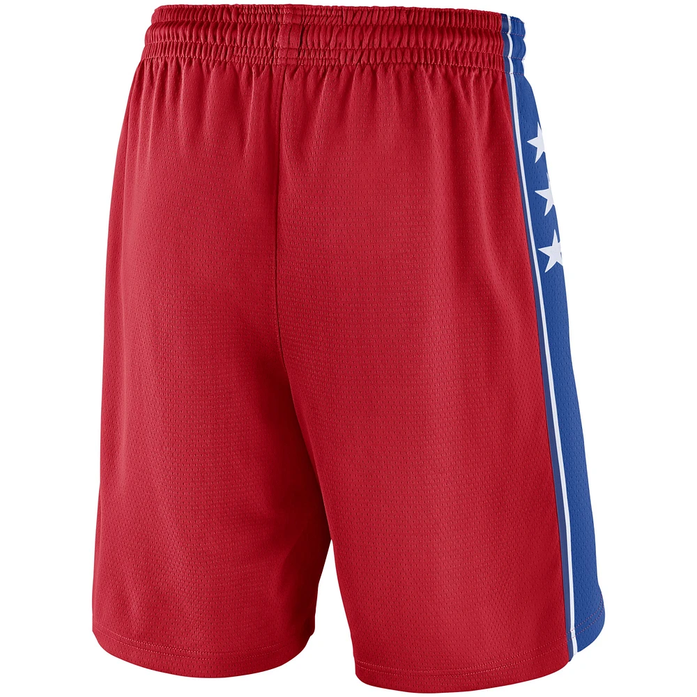 Men's Jordan Brand Red Philadelphia 76ers Statement Edition Swingman Shorts