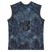 Men's Mitchell & Ness Allen Iverson Black Philadelphia 76ers 2000/01 Tie-Dye Player Swingman - Jersey