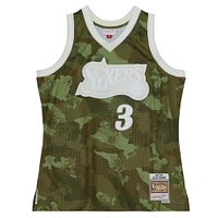 Men's Mitchell & Ness Allen Iverson Green Philadelphia 76ers 1997/98 Hardwood Classics Ghost Camo - Swingman Player Jersey