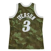 Men's Mitchell & Ness Allen Iverson Green Philadelphia 76ers 1997/98 Hardwood Classics Ghost Camo - Swingman Player Jersey