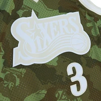 Men's Mitchell & Ness Allen Iverson Green Philadelphia 76ers 1997/98 Hardwood Classics Ghost Camo - Swingman Player Jersey