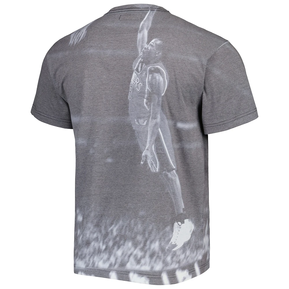 Men's Mitchell & Ness Allen Iverson Heather Gray Philadelphia 76ers Above The Rim T-Shirt