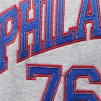Men's Mitchell & Ness Allen Iverson Heathered Gray Philadelphia 76ers Big Tall Name Number Pullover Hoodie