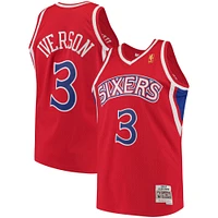 Maillot Swingman Mitchell & Ness Allen Iverson rouge Philadelphia 76ers 1996/97 Hardwood Classics pour hommes